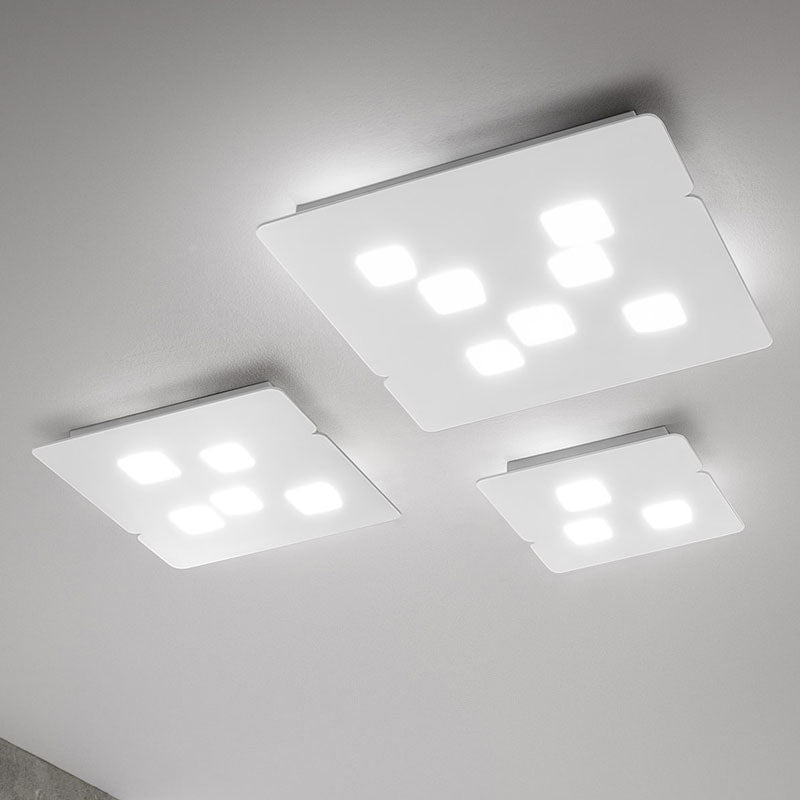 Plafoniera quadrata moderna da soffitto 3 luci 5 luci 7 luci GX53 LED