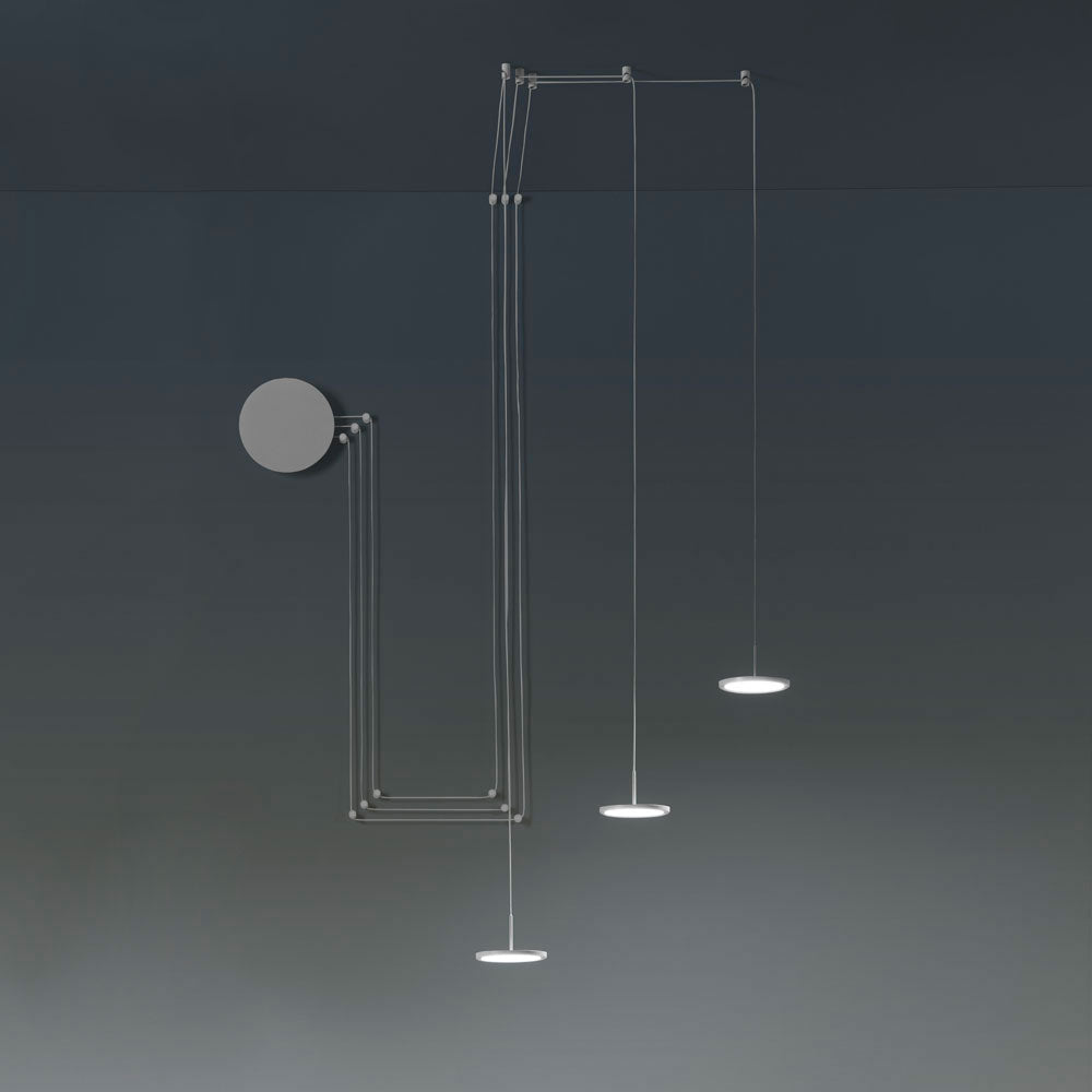 Lampadario moderno bianco o nero con decentramento led 3000k